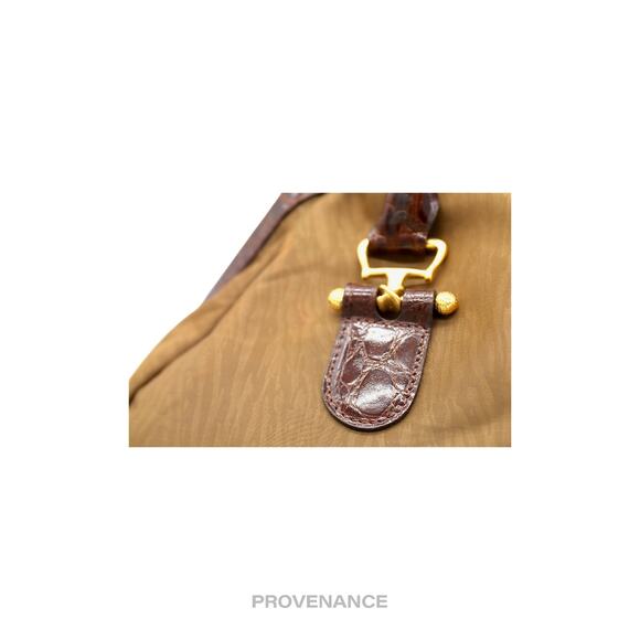 🔴 Balenciaga BB Logo Tote Bag - Tan Brown Croc - Picture 9 of 16